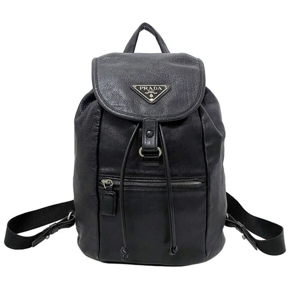 Prada Rucksack Backpack Leather Black - Picture 1 of 9